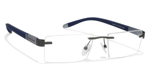 Grey Rectangle Rimless Unisex Eyeglasses by Lenskart Air Online-115147