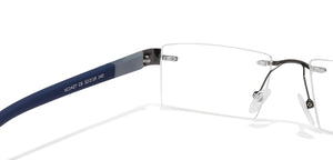 Grey Rectangle Rimless Unisex Eyeglasses by Lenskart Air Online-115147