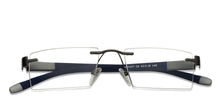 Load image into Gallery viewer, Grey Rectangle Rimless Unisex Eyeglasses by Lenskart Air Online-115147