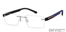 Load image into Gallery viewer, Grey Rectangle Rimless Unisex Eyeglasses by Lenskart Air Online-115155