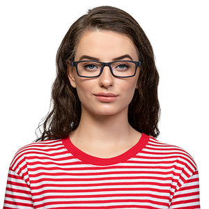 Black Rectangle Full Rim Unisex Eyeglasses by Lenskart Air Online-129579