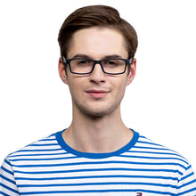 Load image into Gallery viewer, Black Rectangle Full Rim Unisex Eyeglasses by Lenskart Air Online-129579