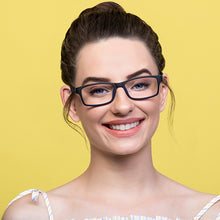 Load image into Gallery viewer, Black Rectangle Full Rim Unisex Eyeglasses by Lenskart Air Online-129579