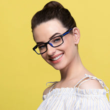 Load image into Gallery viewer, Black Rectangle Full Rim Unisex Eyeglasses by Lenskart Air Online-129579
