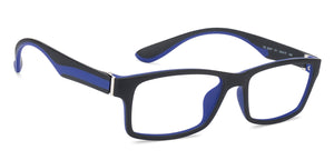 Black Rectangle Full Rim Unisex Eyeglasses by Lenskart Air Online-129579