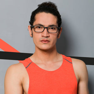 Black Rectangle Full Rim Unisex Eyeglasses by Lenskart Air Online-129586