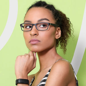 Black Rectangle Full Rim Unisex Eyeglasses by Lenskart Air Online-129586
