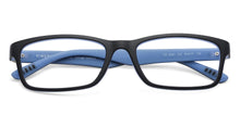 Load image into Gallery viewer, Black Rectangle Full Rim Unisex Eyeglasses by Lenskart Air Online-129586