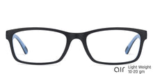 Load image into Gallery viewer, Black Rectangle Full Rim Unisex Eyeglasses by Lenskart Air Online-129586