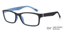 Load image into Gallery viewer, Black Rectangle Full Rim Unisex Eyeglasses by Lenskart Air Online-129586
