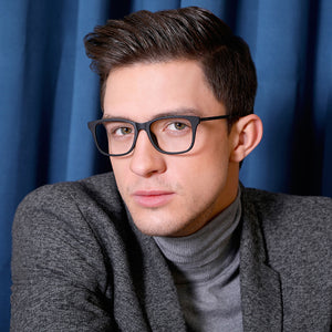 Black Wayfarer Full Rim Unisex Eyeglasses by Vincent Chase VC-129625