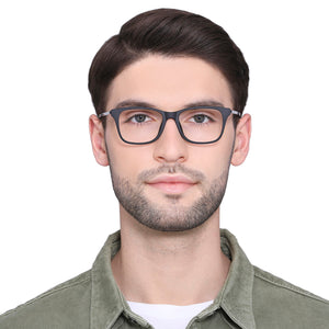 Black Wayfarer Full Rim Unisex Eyeglasses by Vincent Chase VC-129625