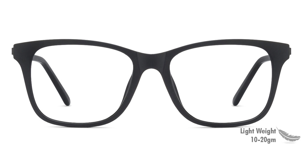 Black Wayfarer Full Rim Unisex Eyeglasses by Vincent Chase VC-129625
