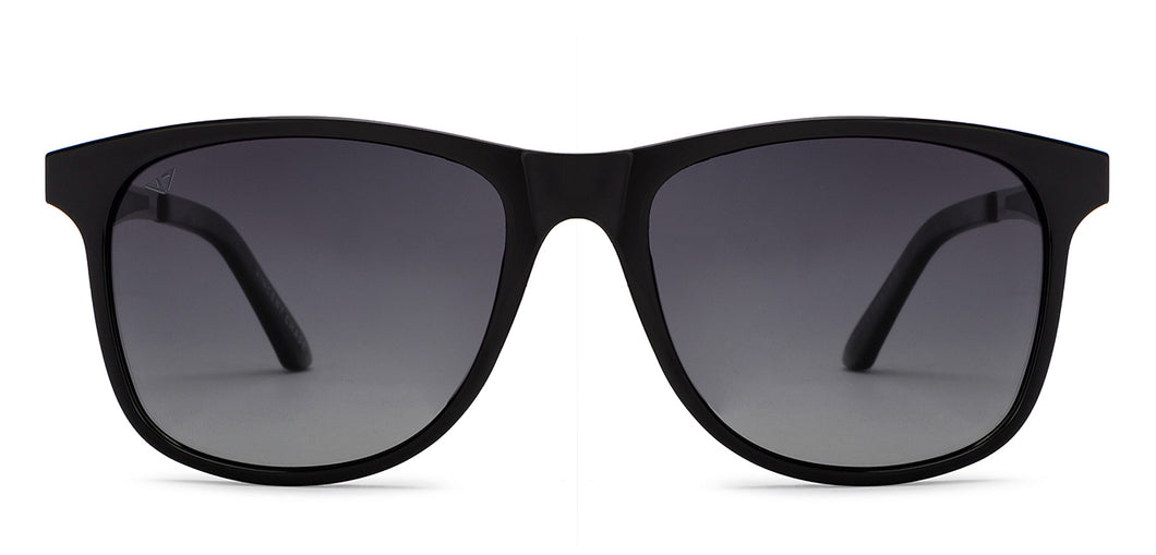 Black Wayfarer Full Rim Unisex Sunglasses by Vincent Chase-208628