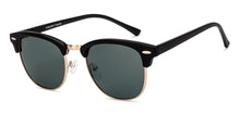 Load image into Gallery viewer, Black Clubmaster Full Rim Unisex Sunglasses by Vincent Chase Polarized-209578
