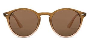 Brown Round Full Rim Unisex Sunglasses by Vincent Chase Polarized-209514