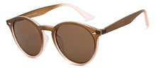 Load image into Gallery viewer, Brown Round Full Rim Unisex Sunglasses by Vincent Chase Polarized-209514