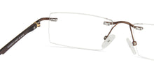 Load image into Gallery viewer, Brown Rectangle Rimless Unisex Eyeglasses by Lenskart Air-140271