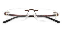 Load image into Gallery viewer, Brown Rectangle Rimless Unisex Eyeglasses by Lenskart Air-140271