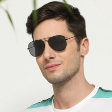 Load image into Gallery viewer, Black Aviator Full Rim Unisex Sunglasses by Vincent Chase Polarized-131013