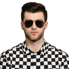 Load image into Gallery viewer, Black Aviator Full Rim Unisex Sunglasses by Vincent Chase Polarized-131013