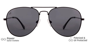 Black Aviator Full Rim Unisex Sunglasses by Vincent Chase Polarized-131013