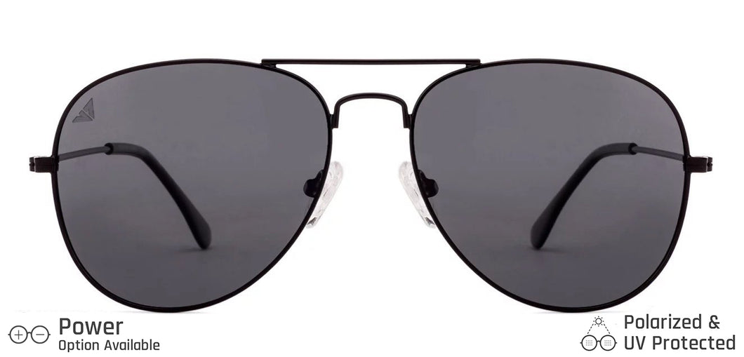 Black Aviator Full Rim Unisex Sunglasses by Vincent Chase Polarized-131013