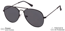 Load image into Gallery viewer, Black Aviator Full Rim Unisex Sunglasses by Vincent Chase Polarized-131013
