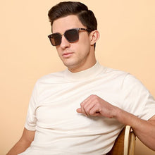 Load image into Gallery viewer, Gold Wayfarer Full Rim Unisex Sunglasses by Vincent Chase Polarized-130845