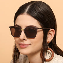 Load image into Gallery viewer, Gold Wayfarer Full Rim Unisex Sunglasses by Vincent Chase Polarized-130845
