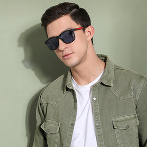 Black Wayfarer Full Rim Unisex Sunglasses by Vincent Chase Polarized-130848