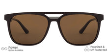 Load image into Gallery viewer, Brown Wayfarer Full Rim Unisex Sunglasses by Vincent Chase Polarized-135881