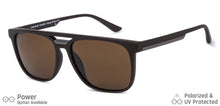 Load image into Gallery viewer, Brown Wayfarer Full Rim Unisex Sunglasses by Vincent Chase Polarized-135881