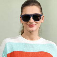 Load image into Gallery viewer, Blue Wayfarer Full Rim Unisex Sunglasses by Vincent Chase Polarized-135882