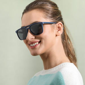 Blue Wayfarer Full Rim Unisex Sunglasses by Vincent Chase Polarized-135882