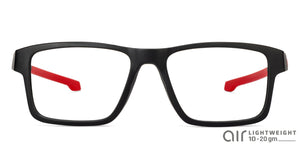 Black Rectangle Full Rim Unisex Eyeglasses by Lenskart Air Online-132400