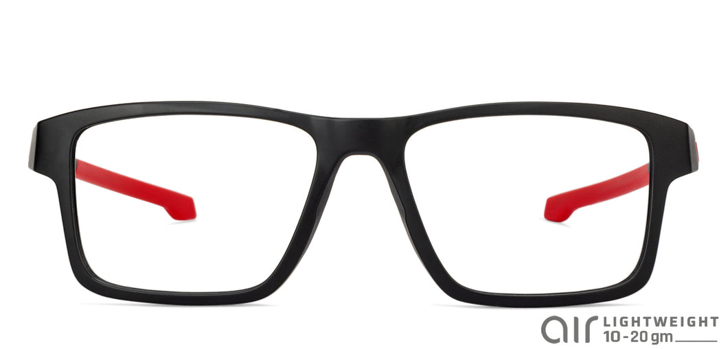 Black Rectangle Full Rim Unisex Eyeglasses by Lenskart Air Online-132400
