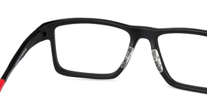 Black Rectangle Full Rim Unisex Eyeglasses by Lenskart Air Online-132400