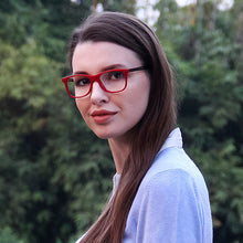 Load image into Gallery viewer, Red Wayfarer Full Rim Unisex Eyeglasses by Vincent Chase Online-124629