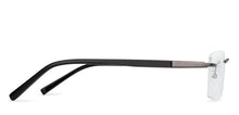 Load image into Gallery viewer, Gunmetal Rectangle Rimless Unisex Eyeglasses by Vincent Chase VC-134819