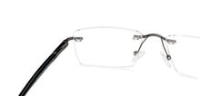 Load image into Gallery viewer, Gunmetal Rectangle Rimless Unisex Eyeglasses by Vincent Chase VC-134819