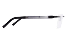 Load image into Gallery viewer, Black Rectangle Rimless Unisex Eyeglasses by Lenskart Air Online-134704