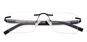 Black Rectangle Rimless Unisex Eyeglasses by Lenskart Air Online-134704