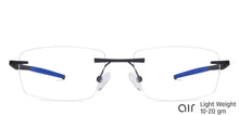 Load image into Gallery viewer, Grey Rectangle Rimless Wide Unisex Eyeglasses by Lenskart Air-134718