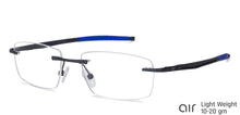 Load image into Gallery viewer, Grey Rectangle Rimless Wide Unisex Eyeglasses by Lenskart Air-134718