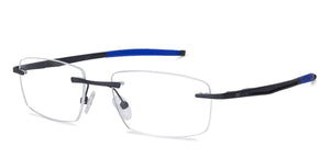Grey Rectangle Rimless Wide Unisex Eyeglasses by Lenskart Air-134718
