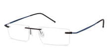 Load image into Gallery viewer, Blue Rectangle Rimless Unisex Eyeglasses by Vincent Chase Online-117013