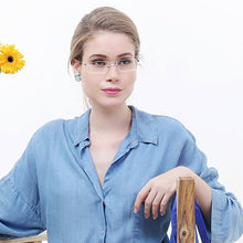 Load image into Gallery viewer, Blue Rectangle Rimless Unisex Eyeglasses by Vincent Chase Online-110321