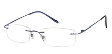 Load image into Gallery viewer, Blue Rectangle Rimless Unisex Eyeglasses by Vincent Chase Online-110321