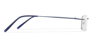 Blue Rectangle Rimless Unisex Eyeglasses by Vincent Chase Online-110321